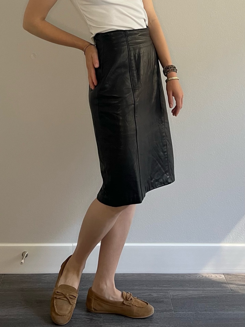 Vintage Danier Genuine Leather Skirt | Made in Canada | Size 2